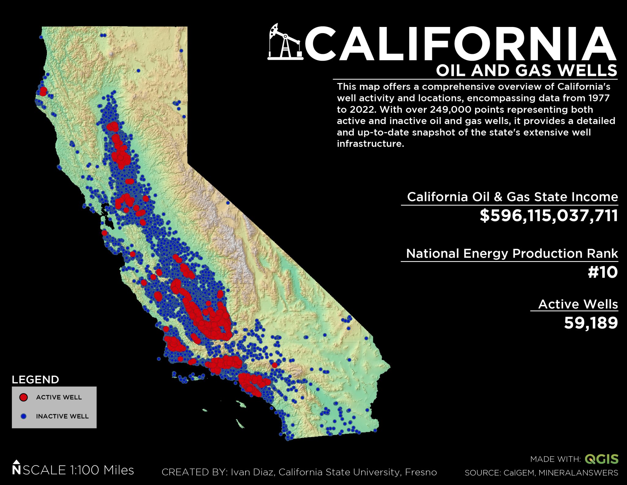 QGIS Map of California