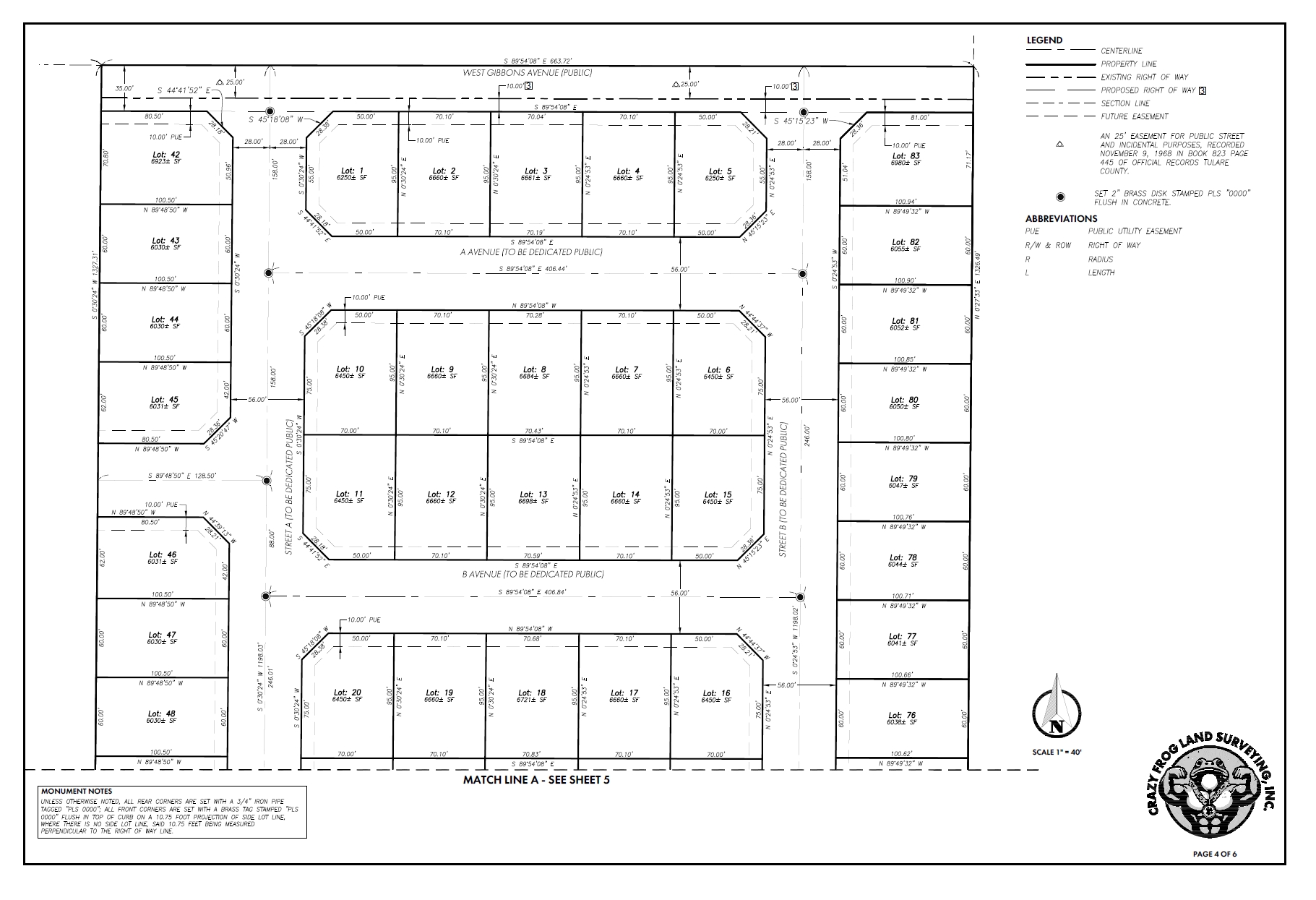 Sheet 5 of my subdivision map